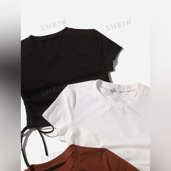SHEIN Drawstring Ruched Side Tee - Picture 5 of 5
